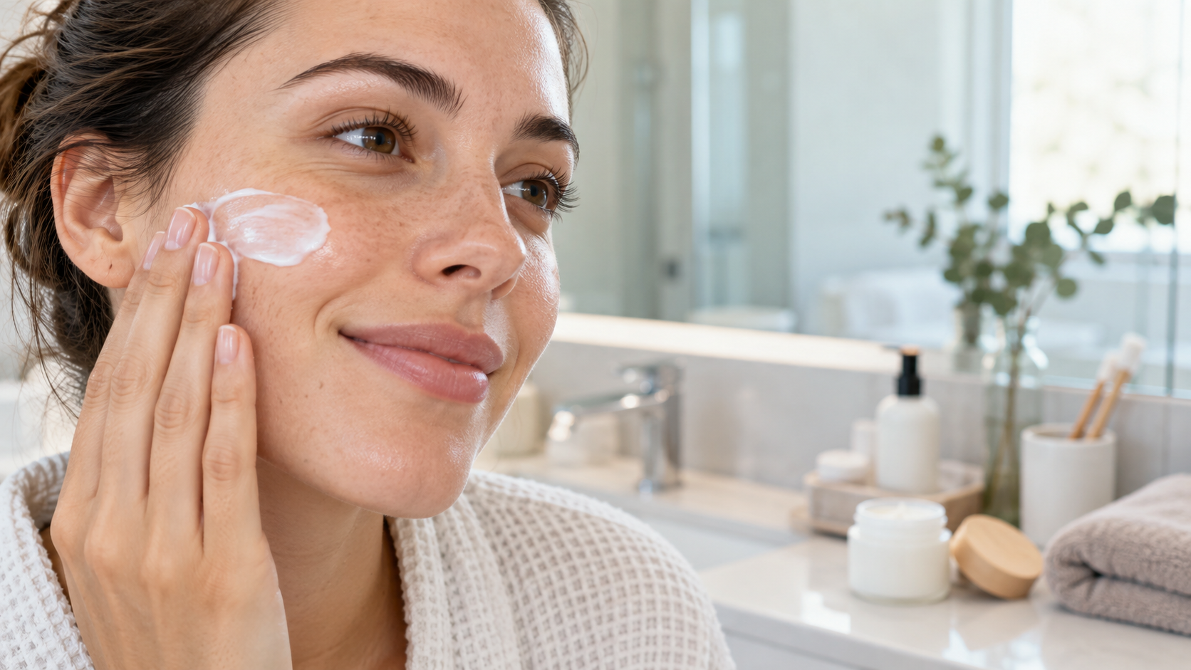 Produits et gestes de soin du visage liés à microbiome cutané et équilibre de la peau